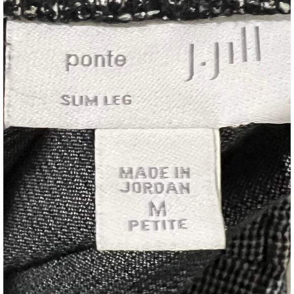 J.Jill Ponte Pants Slim Leg Pull-On Cropped Stretch Women’s Petite Medium Gray - Picture 4 of 5